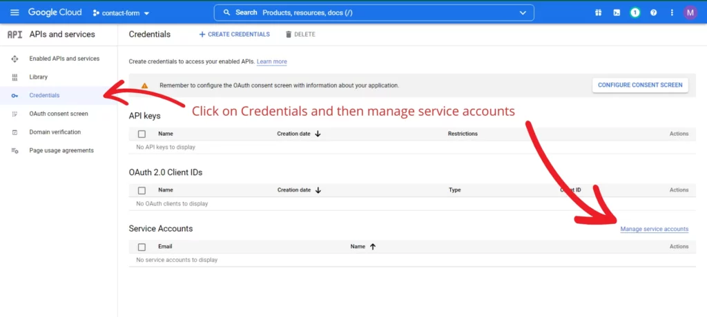 Manage Service Account
