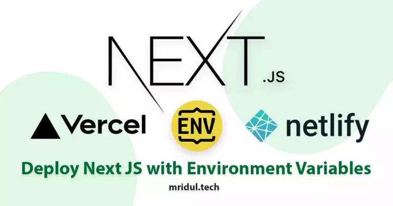How to Deploy Next JS with Environment Variables