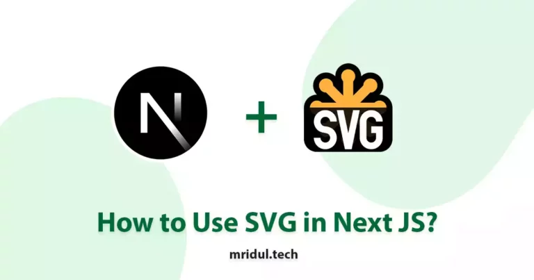 How to Use SVG in Next JS?