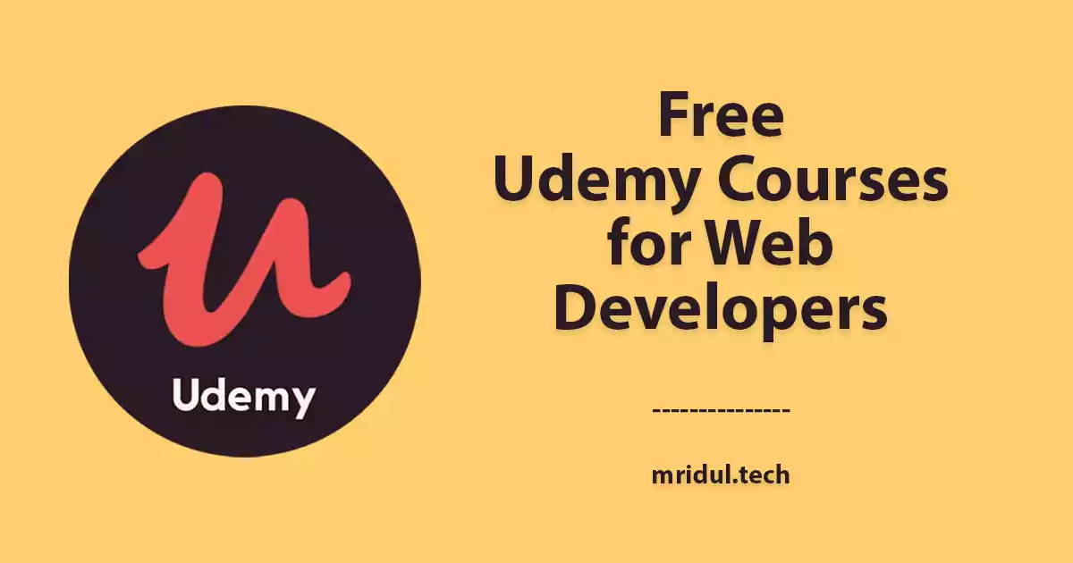 Free Udemy Courses for Web Developers